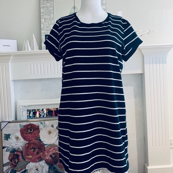 LULU’S CAFE SOCIETY STRIPED SHIRT DRESS CASUAL DRESS - Picture 4 of 15